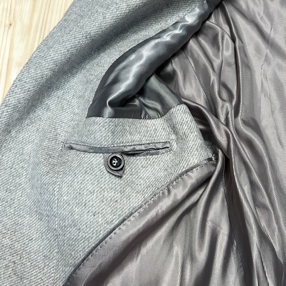 MNG Light Gray Wool Blend Trench Coat - Picture 16 of 16